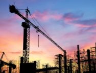 26174032 – construction site on sunset background