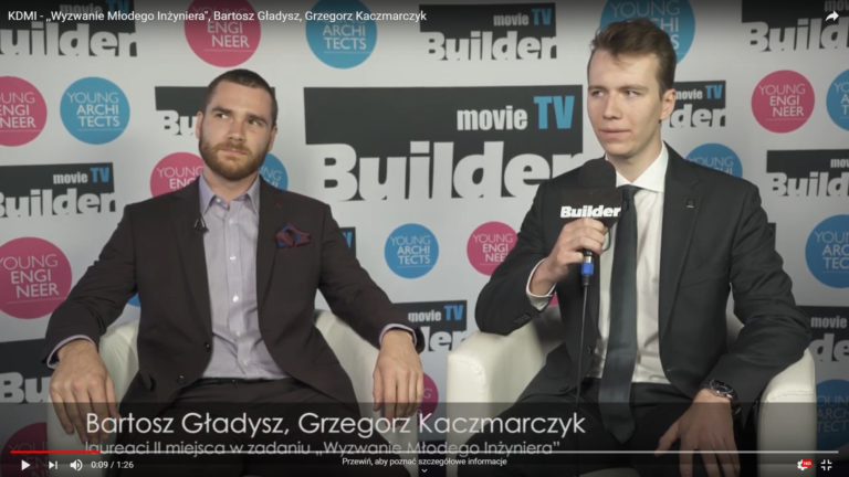 KDMI – ,,WYZWANIE MŁODEGO INŻYNIERA”, BARTOSZ GŁADYSZ, GRZEGORZ KACZMARCZYK