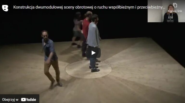 KONSTRUKCJA DWUMODUŁOWEJ SCENY OBROTOWEJ O RUCHU WSPÓŁBIEŻNYM I PRZECIWBIEŻNYM