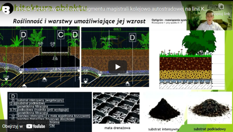 Projekt przeprawy mostowej fragmentu magistrali kolejowo autostradowej na linii Kraków-Koszyce