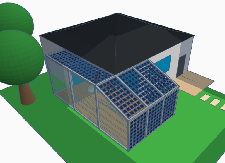 Koncepcja szklarni oświetlanej z wykorzystaniem energii pochodzącej z instalacji fotowoltaicznej