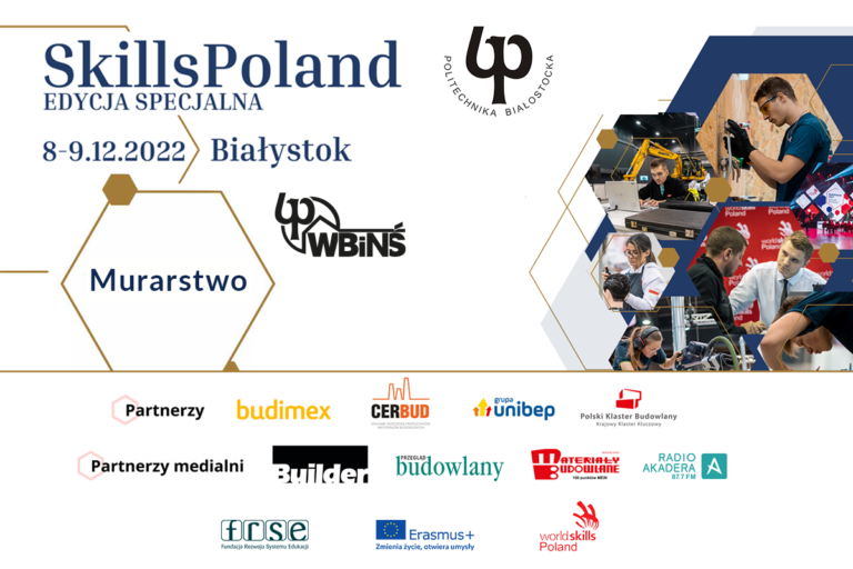 Już trwa! nabór zgłoszeń do Eliminacji Krajowych SkillsPoland 2022 w MURARSTWIE!