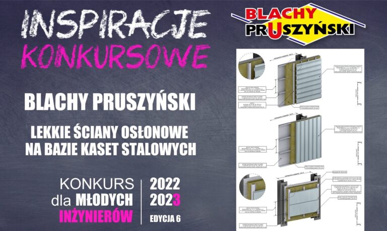 LEKKIE ŚCIANY OSŁONOWE NA BAZIE KASET STALOWYCH – BLACHY PRUSZYŃSKI – INSPIRACJE KONKURSOWE KDMI
