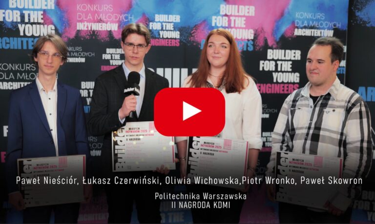 Łukasz Czerwiński, Paweł Neściór, Paweł Skowron, Oliwia Wichowska, Piotr Wronko, Laureaci II nagrody w VIII edycji Konkursu dla Młodych Inżynierów