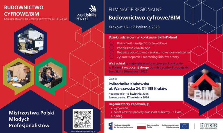 SkillsPoland w Budownictwie Cyfrowym/BIM i zachęca do zgłoszeń do 25 marca 2026! 