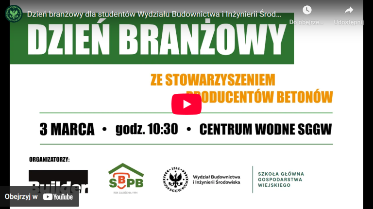 WIDEORELACJA Z DNIA BRANŻOWE Z SPB NA SGGW